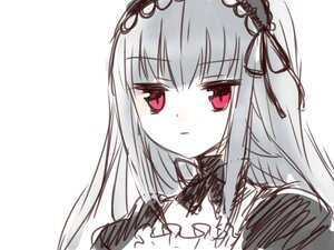 Rating: Safe Score: 0 Tags: 1girl bangs black_ribbon closed_mouth detached_collar dress expressionless eyebrows_visible_through_hair hairband image long_hair looking_at_viewer pink_eyes ribbon rose simple_background sketch solo suigintou white_background User: admin