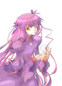 Rating: Safe Score: 0 Tags: 1girl bangs barasuishou capelet closed_mouth dress floating_hair hair_ribbon image layered_sleeves long_hair long_sleeves looking_at_viewer purple_dress ribbon simple_background solo striped two_side_up very_long_hair white_background yellow_eyes User: admin