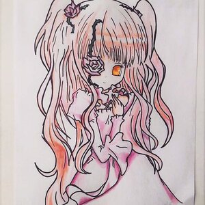 Rating: Safe Score: 0 Tags: 1girl dress flower frills hair_flower image kaname_madoka kirakishou long_hair pink_hair rose solo traditional_media two_side_up ultimate_madoka very_long_hair watercolor_(medium) yellow_eyes User: admin