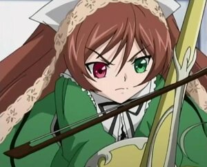 Rating: Safe Score: 0 Tags: 1girl >:( brown_hair dress frown green_dress green_eyes head_scarf heterochromia image long_hair long_sleeves looking_at_viewer red_eyes ribbon serious simple_background solo suiseiseki twintails upper_body v-shaped_eyebrows User: admin