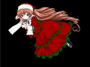 Rating: Safe Score: 0 Tags: 1girl brown_hair dress drill_hair frills full_body green_eyes hat heterochromia image long_hair long_sleeves looking_at_viewer red_dress red_eyes solo suiseiseki transparent_background very_long_hair white_legwear User: admin