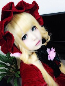 Rating: Safe Score: 0 Tags: 1girl blonde_hair blue_eyes bow eyelashes flower lips looking_at_viewer shinku solo traditional_media User: admin