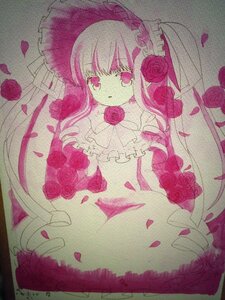 Rating: Safe Score: 0 Tags: 1girl auto_tagged dress flower hairband image long_hair monochrome petals pink_flower pink_rose red_flower red_rose rose rose_petals shinku solo traditional_media twintails umbrella very_long_hair User: admin