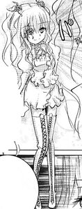 Rating: Safe Score: 0 Tags: 1girl boots choker cross-laced_footwear dress greyscale hair_ornament image kirakishou long_hair monochrome smile solo thighhighs two_side_up zettai_ryouiki User: admin