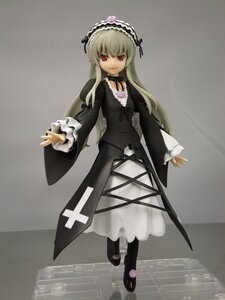 Rating: Safe Score: 0 Tags: 1girl black_dress doll dress frilled_sleeves frills full_body hairband long_hair long_sleeves looking_at_viewer red_eyes rose shoes silver_hair solo standing suigintou very_long_hair User: admin