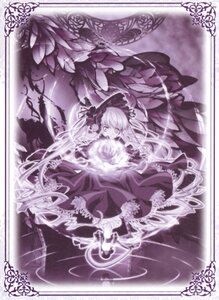 Rating: Safe Score: 0 Tags: 1girl border dress frills image lolita_fashion long_hair magic_circle purple_theme shinku solo very_long_hair User: admin