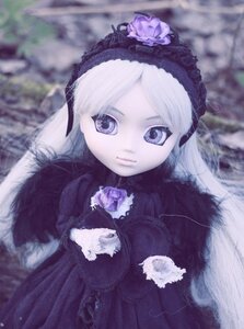 Rating: Safe Score: 0 Tags: 1girl bangs black_dress blue_flower blurry blurry_background blurry_foreground closed_mouth depth_of_field doll dress flower frills gothic_lolita hairband lolita_hairband long_hair long_sleeves looking_at_viewer purple_eyes purple_flower purple_rose rose silver_hair solo suigintou white_hair User: admin