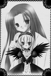 Rating: Safe Score: 0 Tags: 2girls blush dress frills greyscale hairband image kakizaki_megu long_sleeves looking_at_viewer monochrome multiple_girls sisters solo suigintou wings User: admin