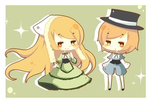 Rating: Safe Score: 0 Tags: 1boy 2girls blonde_hair blush brown_hair chibi commentary_request doll dress hat heterochromia image long_hair mike_(mikeneko) multiple_girls open_mouth pair pantyhose ribbon rozen_maiden short_hair smile souseiseki sparkle suiseiseki User: admin