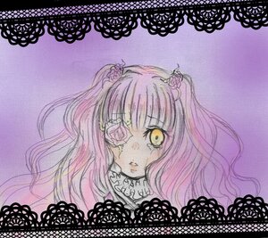 Rating: Safe Score: 0 Tags: 1girl bangs flower hair_flower hair_ornament image kirakishou long_hair looking_at_viewer pink_hair purple_background rose solo yellow_eyes User: admin