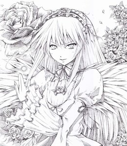 Rating: Safe Score: 0 Tags: 1girl bad_id bad_pixiv_id crosshatching dress flower frills gothic_lolita greyscale hairband hatching_(texture) image iroha_(nullpo) lolita_fashion lolita_hairband long_hair long_sleeves looking_at_viewer millipen_(medium) monochrome rose rozen_maiden shikishi solo suigintou traditional_media upper_body wings User: admin