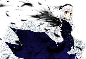 Rating: Safe Score: 0 Tags: 1girl auto_tagged bangs black_dress black_ribbon black_wings dress feathers frilled_sleeves frills hairband image juliet_sleeves long_hair long_sleeves looking_at_viewer looking_back puffy_sleeves red_eyes ribbon simple_background solo standing suigintou white_background wings User: admin