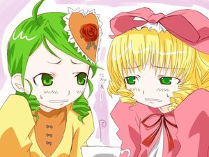 Rating: Safe Score: 0 Tags: 2girls blonde_hair bow clenched_teeth dress drill_hair green_eyes green_hair hina_ichigo hinaichigo image kanaria long_sleeves multiple_girls pair pink_bow ribbon short_hair tears teeth twin_drills User: admin