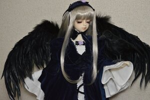 Rating: Safe Score: 0 Tags: 1girl black_dress black_wings closed_eyes closed_mouth doll dress feathered_wings feathers flower frills gothic_lolita long_hair long_sleeves rose silver_hair solo suigintou very_long_hair wings User: admin