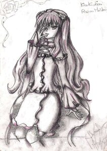 Rating: Safe Score: 0 Tags: 1girl dress frills image kirakishou long_hair monochrome solo traditional_media very_long_hair User: admin