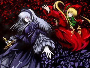 Rating: Safe Score: 0 Tags: 2girls auto_tagged blonde_hair dress flower frills hairband image long_hair long_sleeves multiple_girls pair petals rose shinku silver_hair suigintou very_long_hair wings User: admin