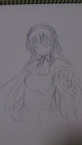 Rating: Safe Score: 0 Tags: 1girl akemi_homura black_hair greyscale hair_ribbon image long_hair long_sleeves looking_at_viewer magical_girl monochrome ribbon simple_background sketch smile solo suigintou traditional_media User: admin
