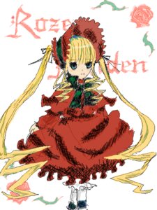 Rating: Safe Score: 0 Tags: 1girl blonde_hair blue_eyes bonnet bow bowtie dress drill_hair frills full_body green_bow image long_hair long_sleeves looking_at_viewer red_dress shinku simple_background solo standing twintails very_long_hair white_background User: admin