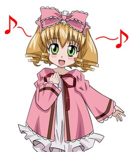 Rating: Safe Score: 0 Tags: 1girl :d beamed_eighth_notes beamed_sixteenth_notes blonde_hair blush bow dress drill_hair eighth_note frills green_eyes hair_bow hina_ichigo hinaichigo image instrument long_sleeves music musical_note open_mouth pink_bow pink_dress quarter_note short_hair simple_background singing sixteenth_note smile solo spoken_musical_note staff_(music) treble_clef User: admin