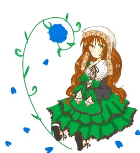 Rating: Safe Score: 0 Tags: 1girl brown_hair dress flower frills green_dress green_eyes head_scarf heart heterochromia image long_hair long_sleeves red_eyes solo suiseiseki vertical_stripes very_long_hair watering_can User: admin