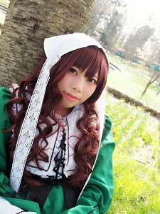 Rating: Safe Score: 0 Tags: 1girl brown_hair dress head_scarf heterochromia lips long_hair looking_at_viewer outdoors solo suiseiseki User: admin