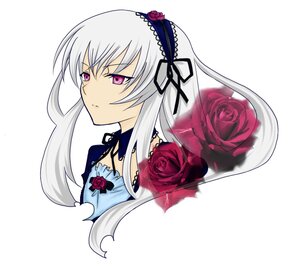 Rating: Safe Score: 0 Tags: 1girl flower hairband image long_hair portrait red_flower red_rose ribbon rose silver_hair solo striped suigintou User: admin