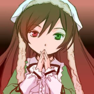 Rating: Safe Score: 0 Tags: 1girl brown_hair dress frills green_dress green_eyes hands_clasped hat head_scarf heterochromia image long_hair long_sleeves looking_at_viewer own_hands_together red_eyes simple_background solo suiseiseki upper_body User: admin