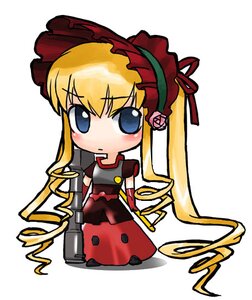 Rating: Safe Score: 0 Tags: 1girl blonde_hair blue_eyes blush bonnet chibi dress flower full_body image long_hair looking_at_viewer red_dress shinku simple_background solo twintails very_long_hair white_background User: admin