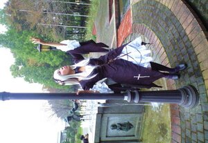 Rating: Safe Score: 0 Tags: 1girl chain-link_fence day dress fence long_hair maid outdoors pavement solo standing suigintou tree User: admin