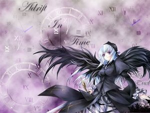 Rating: Safe Score: 0 Tags: 1girl black_dress black_wings dress feathers flower frilled_sleeves frills hairband image juliet_sleeves long_hair long_sleeves looking_at_viewer puffy_sleeves purple_eyes rose silver_hair solo suigintou very_long_hair wings User: admin