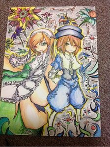 Rating: Safe Score: 0 Tags: 2girls blonde_hair brown_hair bug butterfly dress flower green_eyes hat heterochromia image insect long_hair multiple_girls pair red_eyes siblings sisters smile souseiseki suiseiseki traditional_media twins very_long_hair watercolor_(medium) User: admin