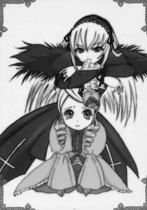 Rating: Safe Score: 0 Tags: 2girls dress drill_hair frills greyscale hairband image kanaria long_hair long_sleeves looking_at_viewer monochrome multiple_girls rose shinku solo suigintou twin_drills wings User: admin