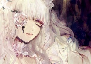 Rating: Safe Score: 0 Tags: 1girl black_rose blonde_hair eyelashes flower hair_flower hair_ornament image kirakishou lips long_hair portrait rose solo white_rose User: admin