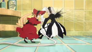 Rating: Safe Score: 0 Tags: blonde_hair dress image long_hair long_sleeves multiple_girls outdoors pair shinku standing suigintou tile_floor tiles very_long_hair User: admin