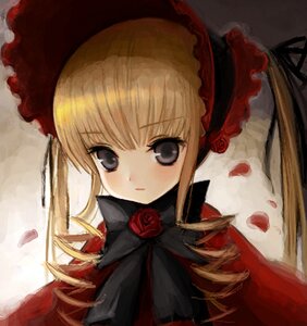 Rating: Safe Score: 0 Tags: 1girl blonde_hair blue_eyes bonnet bow bowtie drill_hair flower image long_hair looking_at_viewer rose shinku sidelocks simple_background solo twin_drills twintails upper_body User: admin