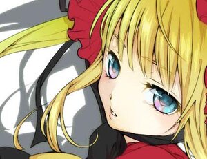 Rating: Safe Score: 0 Tags: 1girl bangs blonde_hair blue_eyes close-up face image long_hair looking_at_viewer parted_lips portrait shinku simple_background solo twintails white_background User: admin