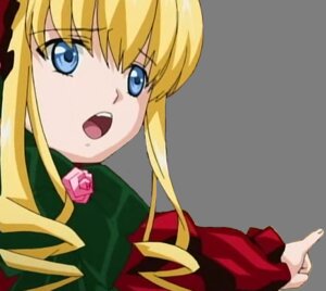 Rating: Safe Score: 0 Tags: 1girl blonde_hair blue_eyes flower image long_hair long_sleeves looking_at_viewer open_mouth pink_rose rose shinku simple_background solo upper_body User: admin