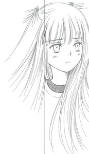 Rating: Safe Score: 0 Tags: 1girl bangs barasuishou blush choker closed_mouth eyebrows_visible_through_hair frown greyscale hair_ornament image long_hair looking_at_viewer monochrome simple_background solo white_background User: admin