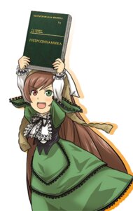 Rating: Safe Score: 0 Tags: 1girl :d brown_hair dress frills green_dress green_eyes heterochromia image long_hair long_sleeves open_mouth red_eyes smile solo suiseiseki very_long_hair User: admin