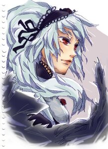 Rating: Safe Score: 0 Tags: feathers hairband image jewelry lolita_fashion lolita_hairband looking_at_viewer profile red_eyes smile solo suigintou upper_body User: admin