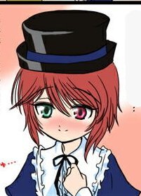 Rating: Safe Score: 0 Tags: 1girl blue_dress blush frills hat heterochromia image long_sleeves red_eyes short_hair simple_background solo souseiseki top_hat upper_body User: admin