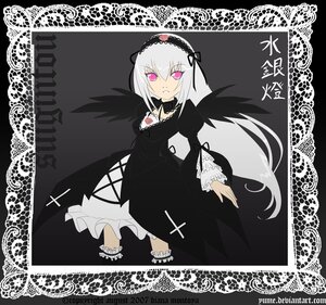 Rating: Safe Score: 0 Tags: 1girl black_wings detached_collar dress frilled_sleeves frills hairband image juliet_sleeves leg_garter lolita_hairband long_hair long_sleeves looking_at_viewer pink_eyes puffy_sleeves rose simple_background solo suigintou wings User: admin