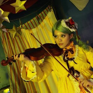 Rating: Safe Score: 0 Tags: 1girl acoustic_guitar bow_(instrument) dress electric_guitar green_hair guitar hair_ornament instrument kanaria lips music piano playing_instrument plectrum realistic solo star_(symbol) star_hair_ornament starfish violin yellow_dress User: admin