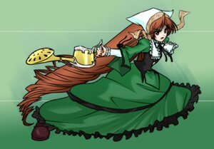 Rating: Safe Score: 0 Tags: 1girl absurdly_long_hair auto_tagged brown_hair dress frills full_body green_dress green_eyes green_theme hairband hat head_scarf heterochromia image long_hair long_sleeves onakkey red_eyes rozen_maiden simple_background solo suiseiseki very_long_hair watering_can wings User: admin