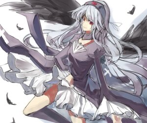 Rating: Safe Score: 0 Tags: 1girl angel_wings bird black_feathers black_wings dress feathered_wings feathers frills hairband image juliet_sleeves long_hair long_sleeves looking_at_viewer puffy_sleeves red_eyes silver_hair solo suigintou very_long_hair white_feathers wind wings User: admin