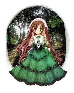 Rating: Safe Score: 0 Tags: 1girl brown_hair dress drill_hair frills green_dress green_eyes heterochromia image long_hair long_sleeves looking_at_viewer red_eyes solo suiseiseki twintails very_long_hair User: admin