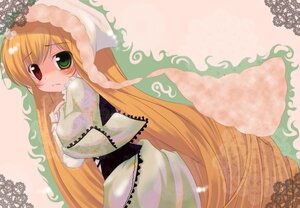 Rating: Safe Score: 0 Tags: 1girl artist_request blonde_hair blush dress frills green_eyes head_scarf heterochromia image long_hair long_sleeves looking_at_viewer red_eyes rozen_maiden solo suiseiseki very_long_hair User: admin