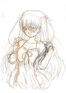 Rating: Safe Score: 0 Tags: 1girl barasuishou bare_shoulders collarbone dress flower hair_ornament image long_hair monochrome ribbon simple_background sketch solo souryuu_asuka_langley two_side_up upper_body User: admin