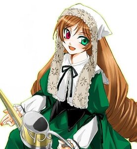 Rating: Safe Score: 0 Tags: 1girl :d auto_tagged brown_hair dress frills green_dress green_eyes head_scarf heterochromia holding image long_hair long_sleeves looking_at_viewer open_mouth red_eyes simple_background smile solo suiseiseki very_long_hair watering_can white_background User: admin