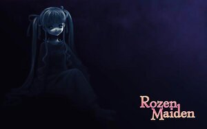 Rating: Safe Score: 0 Tags: 1girl bangs closed_mouth dark dress image long_hair long_sleeves looking_at_viewer monochrome shinku sitting solo twintails very_long_hair User: admin
